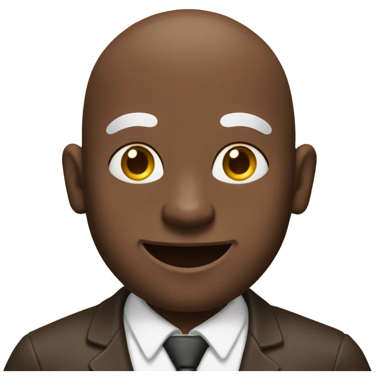Bald man eating chocolate over cream with butter on top  emoji