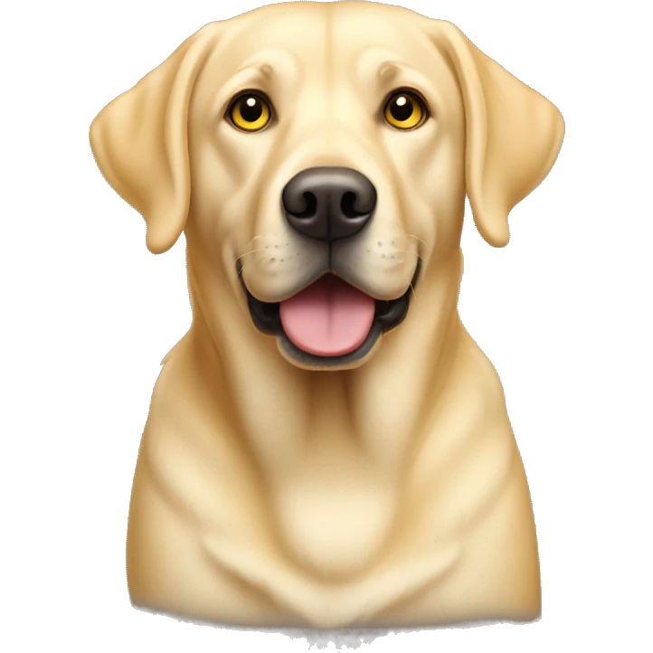 Yellow labrador with hazel eyes emoji