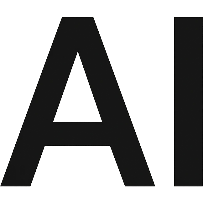 the letters AI in a minimal style, no specific theme emoji