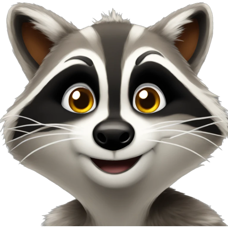 a Racoon loves a Fox  emoji