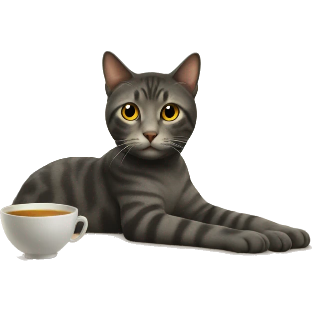 Cat on the table emoji
