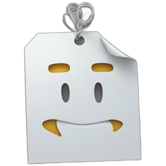 empty price tag emoji