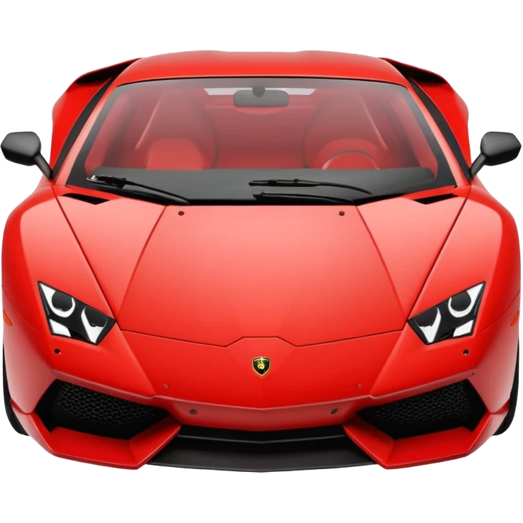 "Create a top-down view 2D vector emoji of a Lamborghini in Apple's iOS style. Use solid colors, clean lines, and smooth curves. No gradients or 3D effects. Keep the design minimalist with a white background."
 emoji