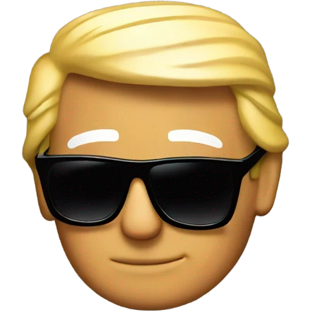 Trump in the sunglasses emoji