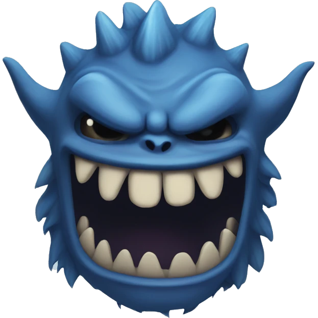 Monstre bleu emoji