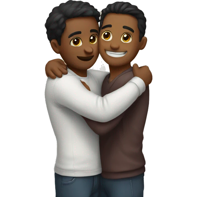 hugging each other emoji