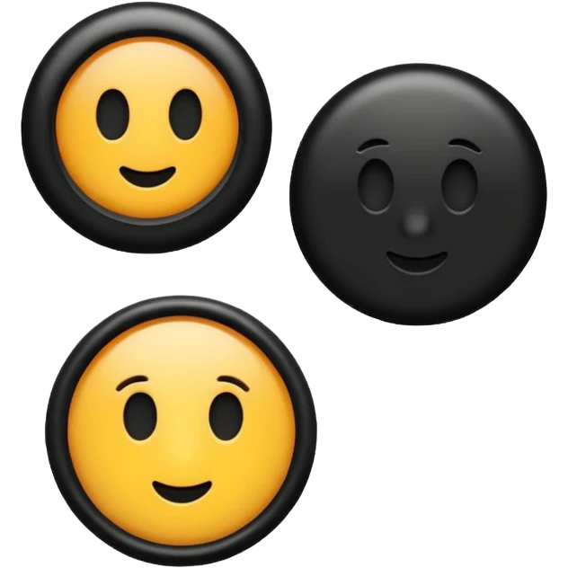 Make to round circles and one long line emoji