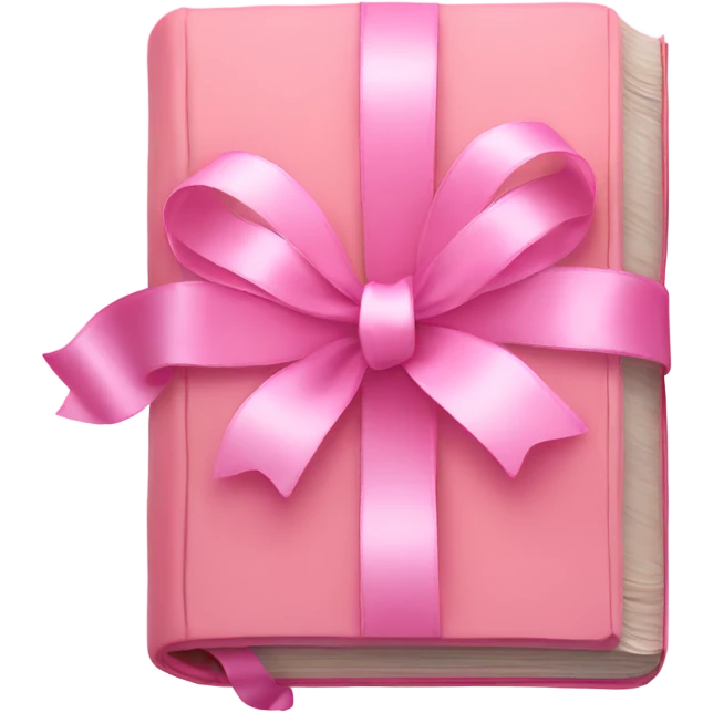 Book pink soft pastel with ribbon  emoji