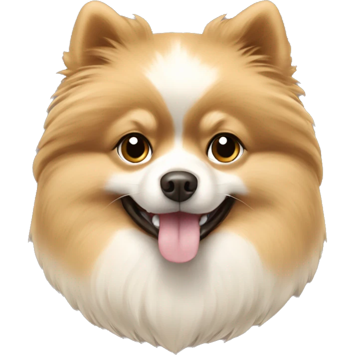 Perro Pomerania color beige emoji