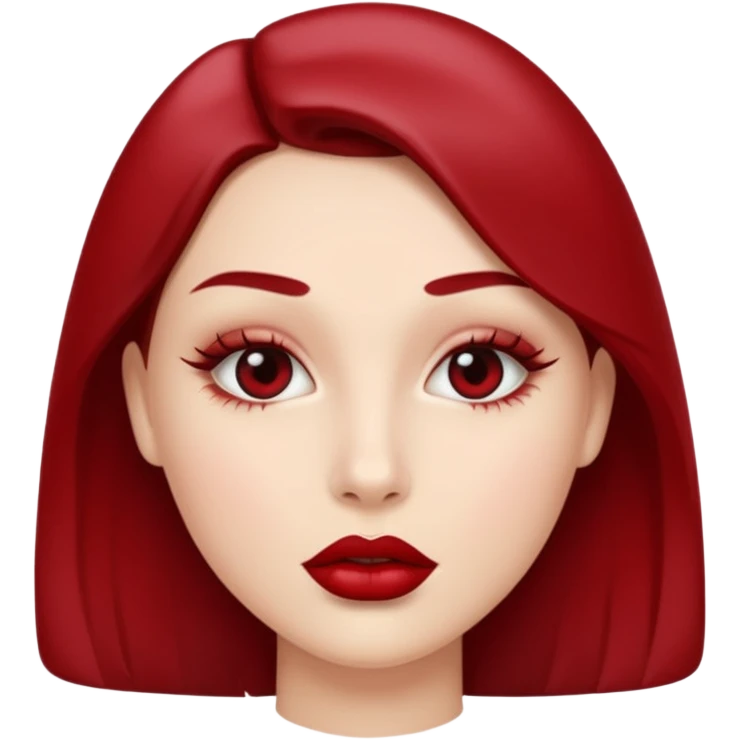 dark red kiss emoji