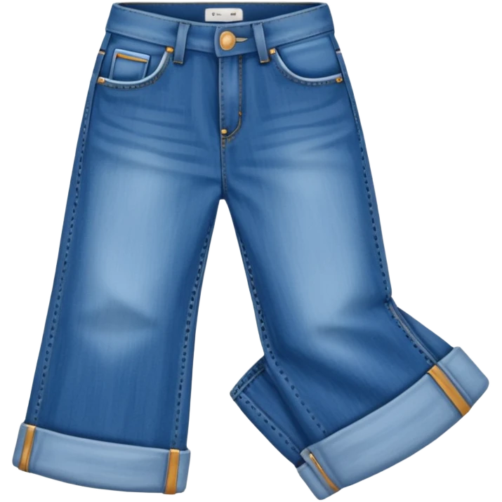 Baggy jeans with flared jeans No cut no cuts emoji