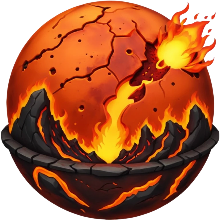 red planet with lava emoji