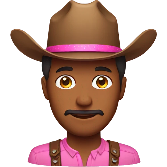 Cowboy pink hat emoji