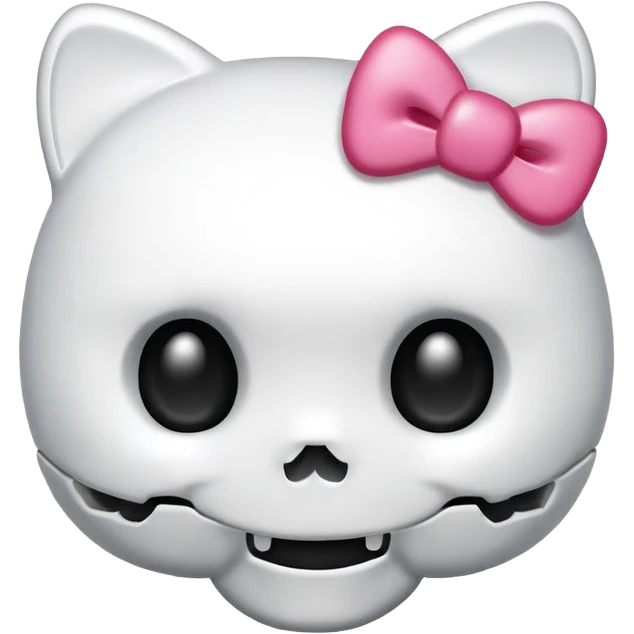 Hello kitty skull emoji