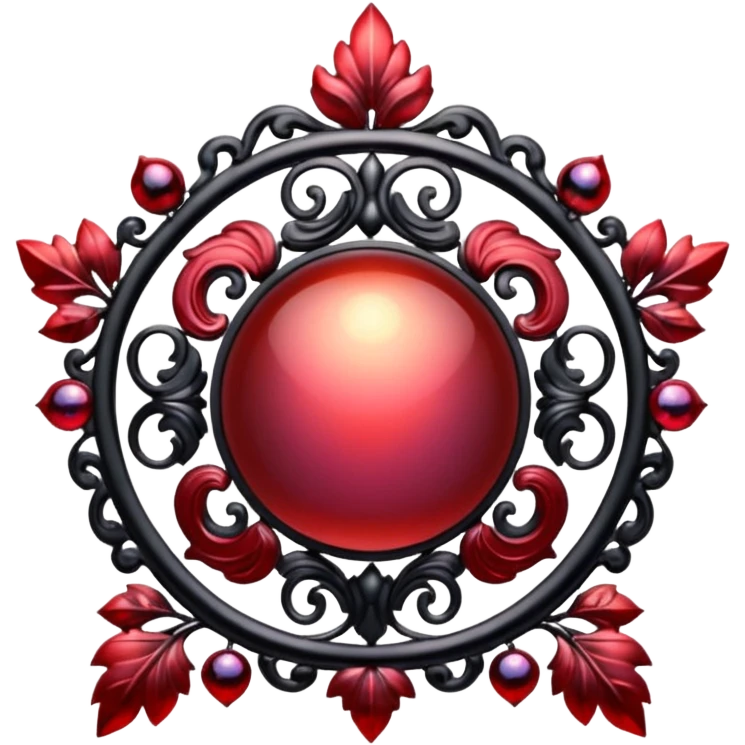  Black-Red-Iridescent-Decoration emoji