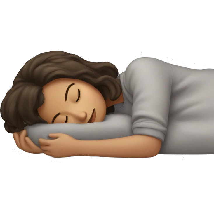 Brunette girl sleeping emoji
