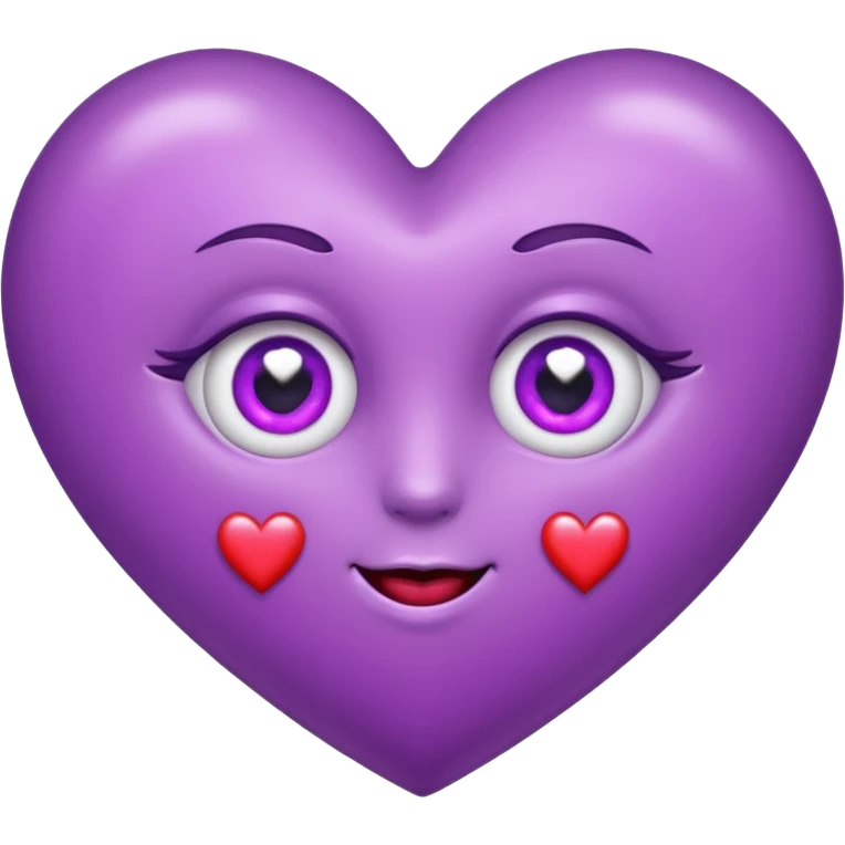 Purple heart with love eyes emoji