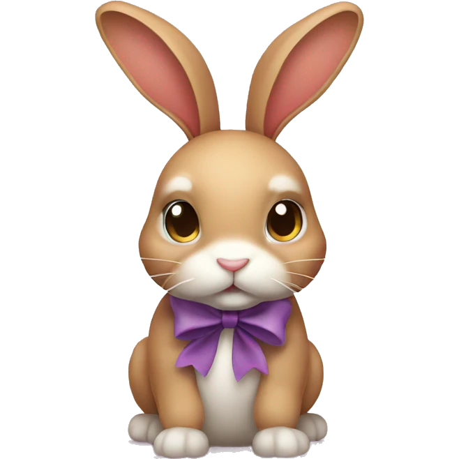 Bunny with bow emoji