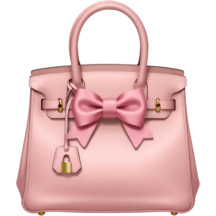 light pink birkin bag with bow emoji