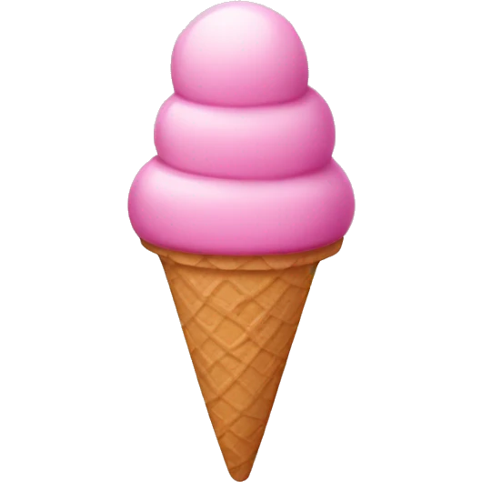 Pink ice cream  emoji