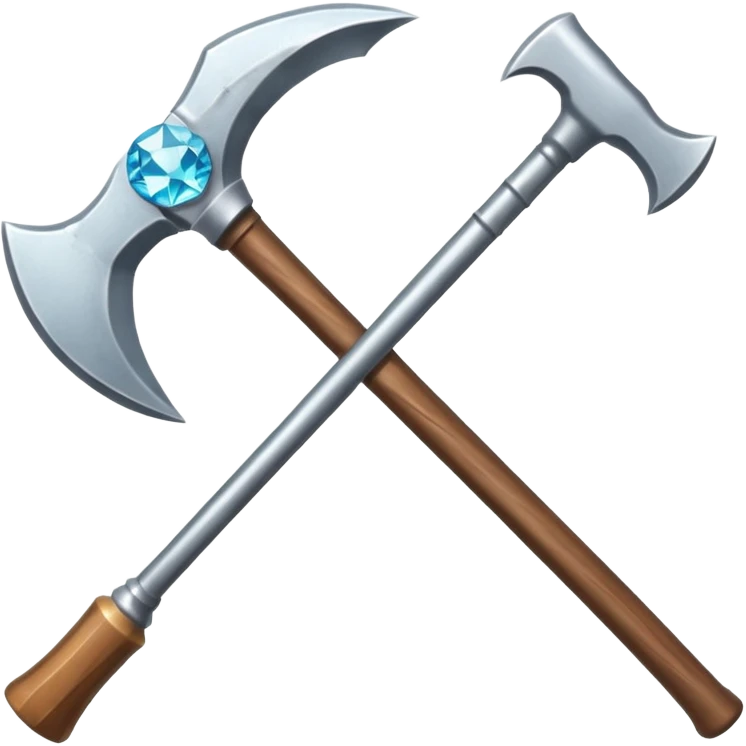 two sides pickaxe minecraft  emoji