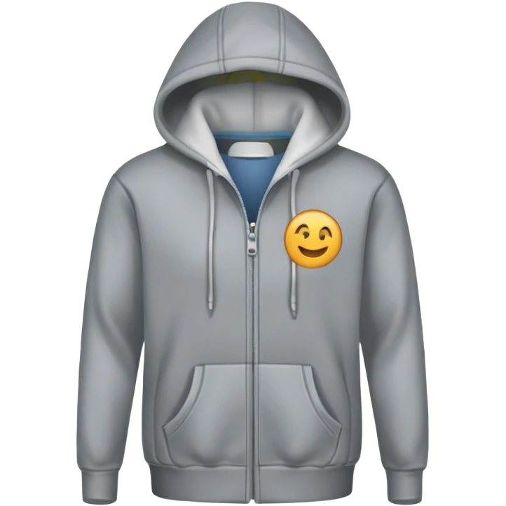 hoodie with a zip emoji