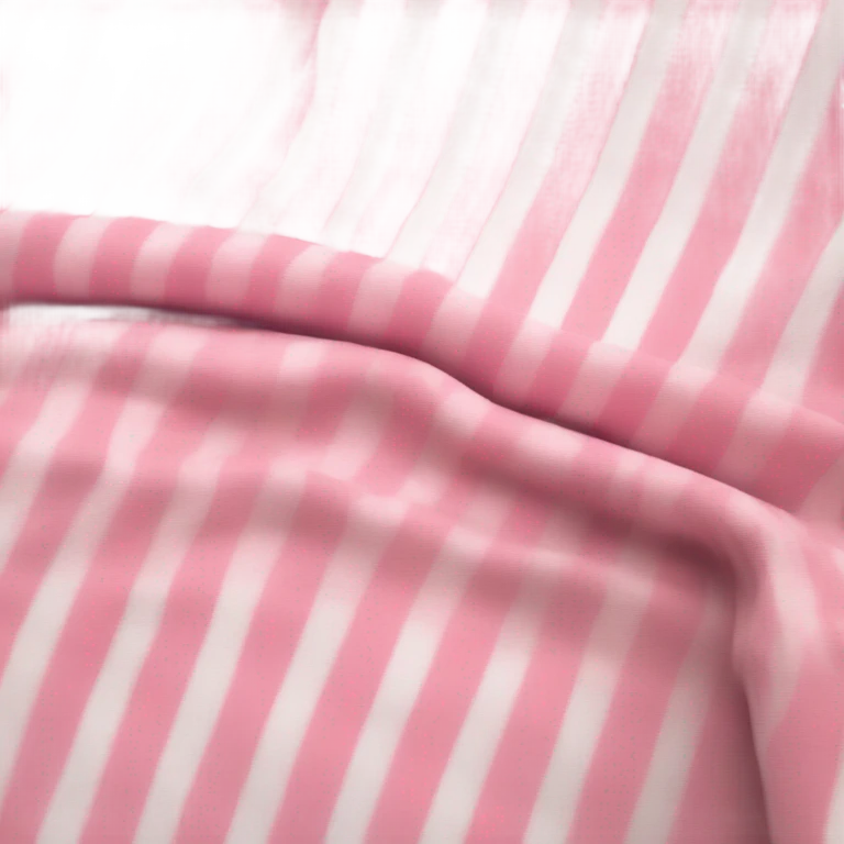 A pink with white stripes blanket  emoji