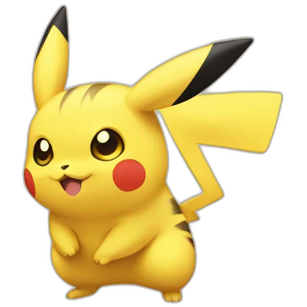 pikatchu with a human face emoji