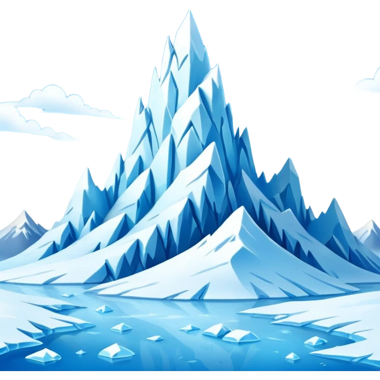 Ice Planet – frozen surface, icy mountains, blizzards emoji