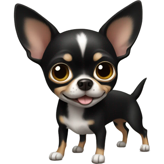 black chihuahua saludandio emoji