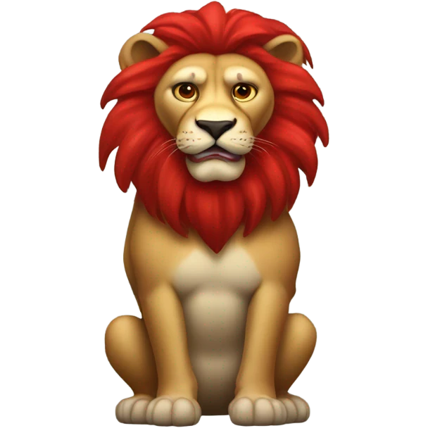 Un leon con nariz de payaso  emoji