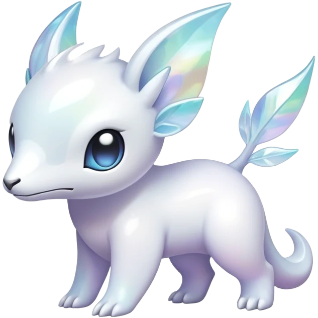  Iridescent white pale fakemon-creature  emoji