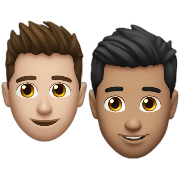 messi embrasse Ronaldo emoji