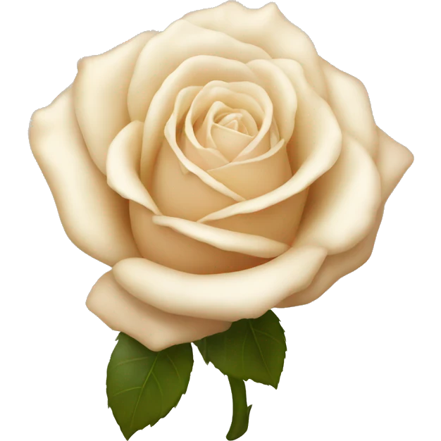 Cream rose emoji