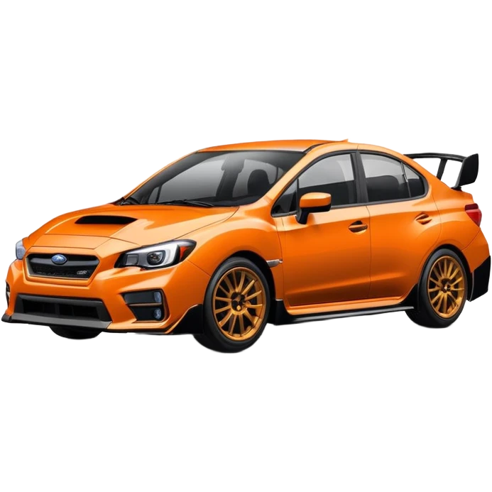 Subaru Impreza WRX best view orange and black color emoji