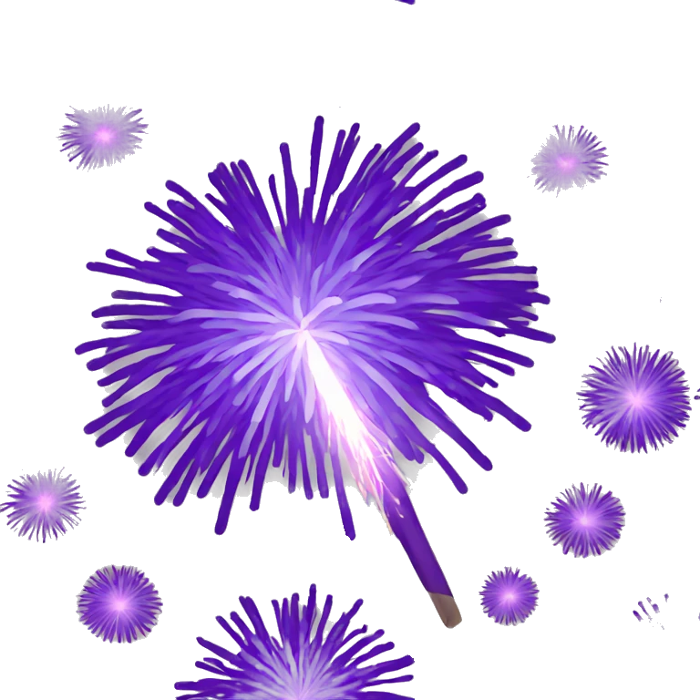 purple fireworks emoji