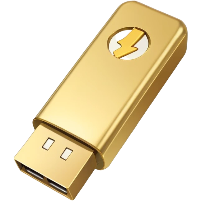 Сделай золотую флешку emoji