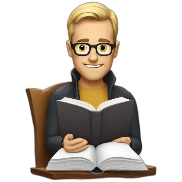 Daniel Jackson reading a book emoji