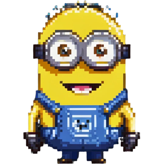 happy Minion pixel art character emoji