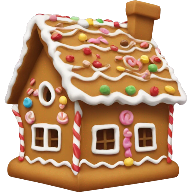 Bow on gingerbread house  emoji