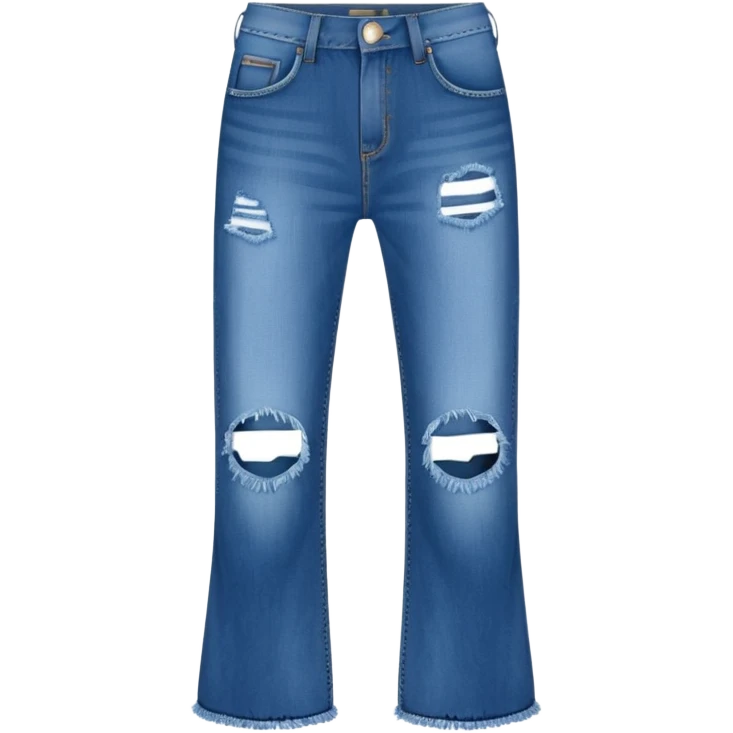 Baggy jeans with flared jeans emoji