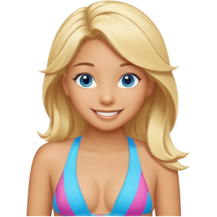 A cartoon girl in swimsuit emoji