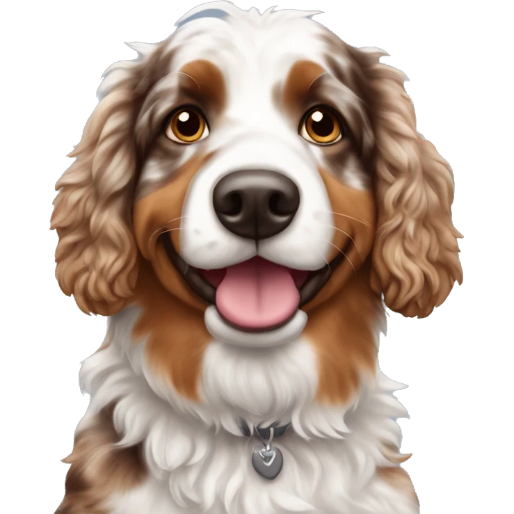 Red Merle Aussie Doodle emoji