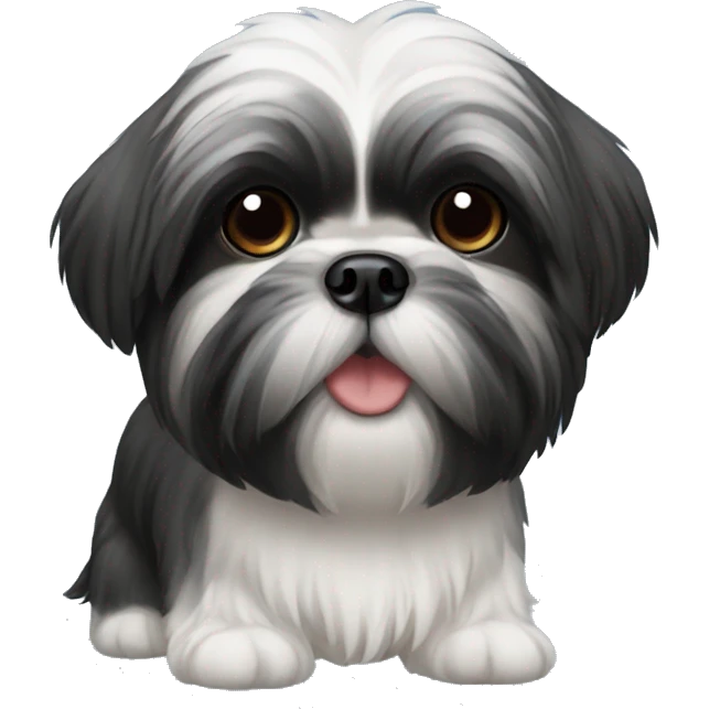 black shih-tzu emoji