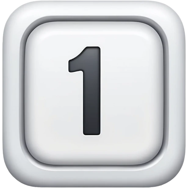 a white rounded square with a number 1 emoji