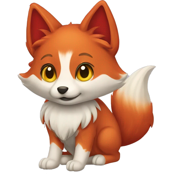 red haired kitsune emoji