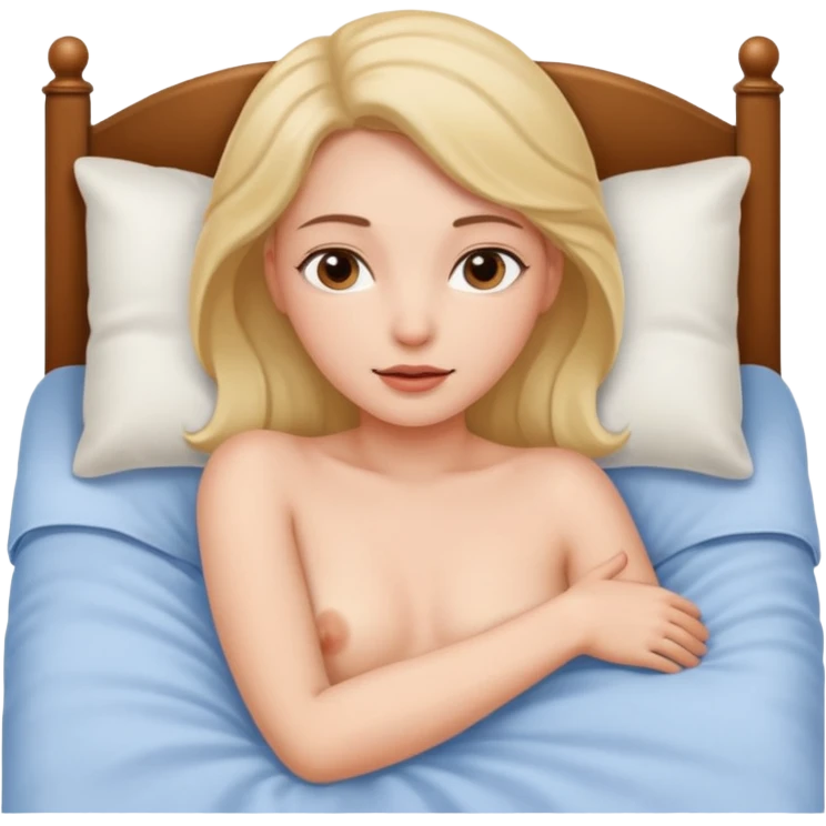 Faz uma mulher pelada  na cama emoji