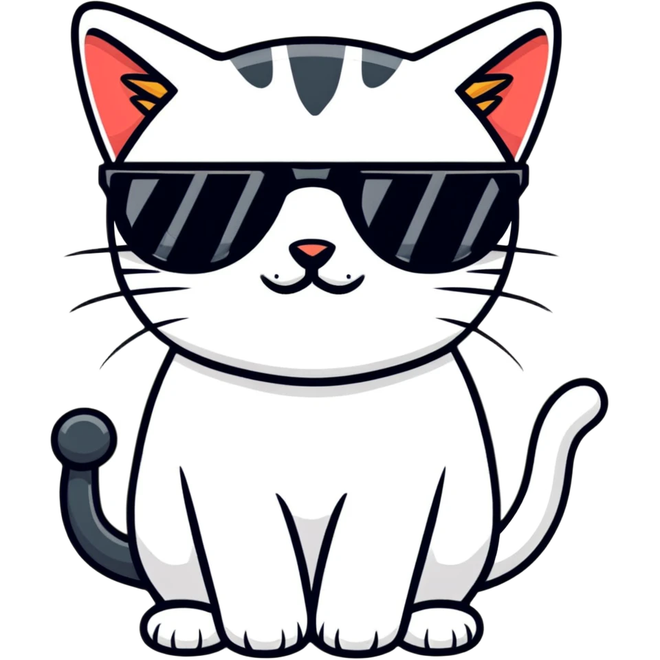 Cat with sunglasses emoji