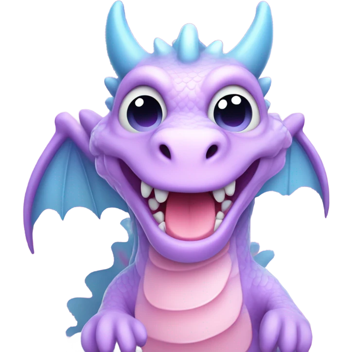 Cotton candy dragon emoji