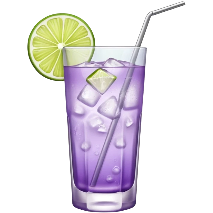Cocktail light purple with high glass emoji